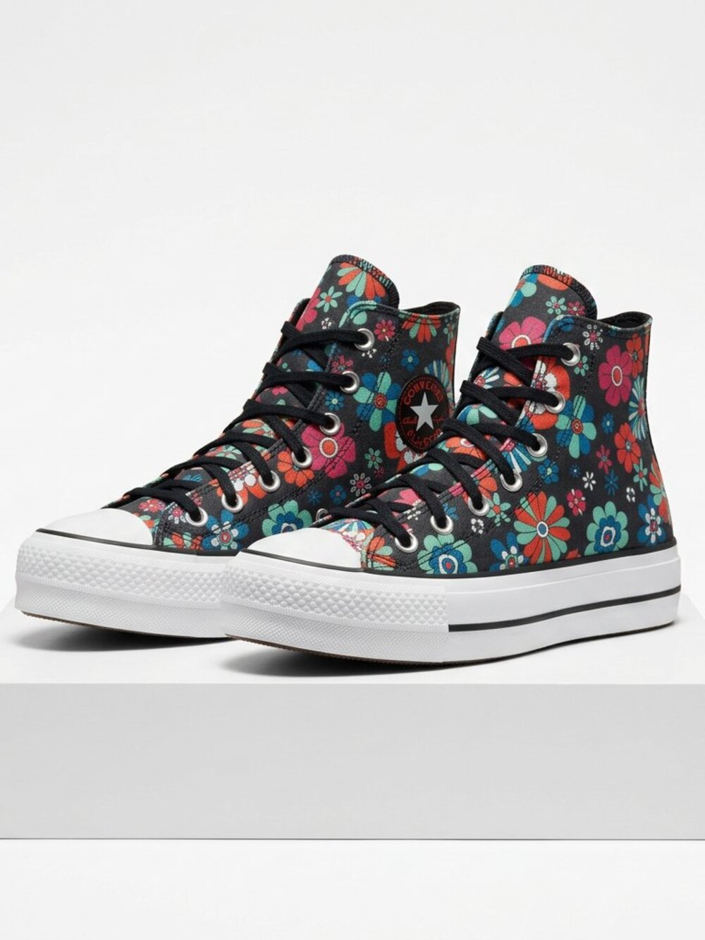 Converse Chuck Taylor All Star Hi Lift Platform Y2K Floral Sneakers - Size 6